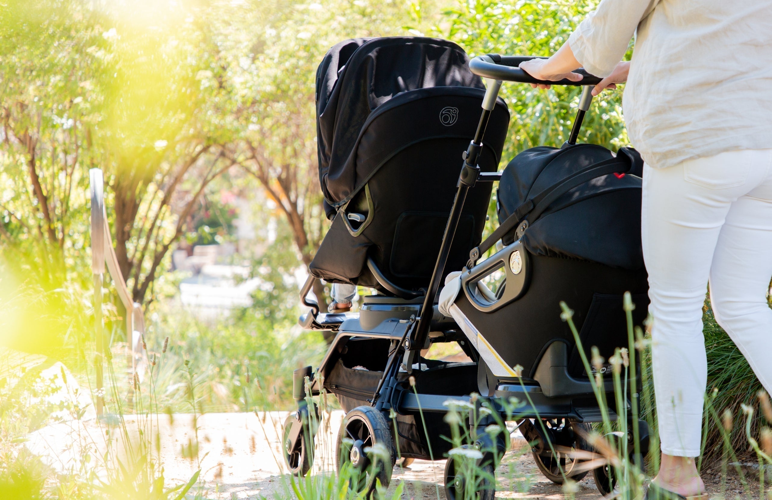 twin stroller uppababy Uppababy - Kenzi Vista V3 Stroller | Kenzi Rumbleseat | Upper Adapters