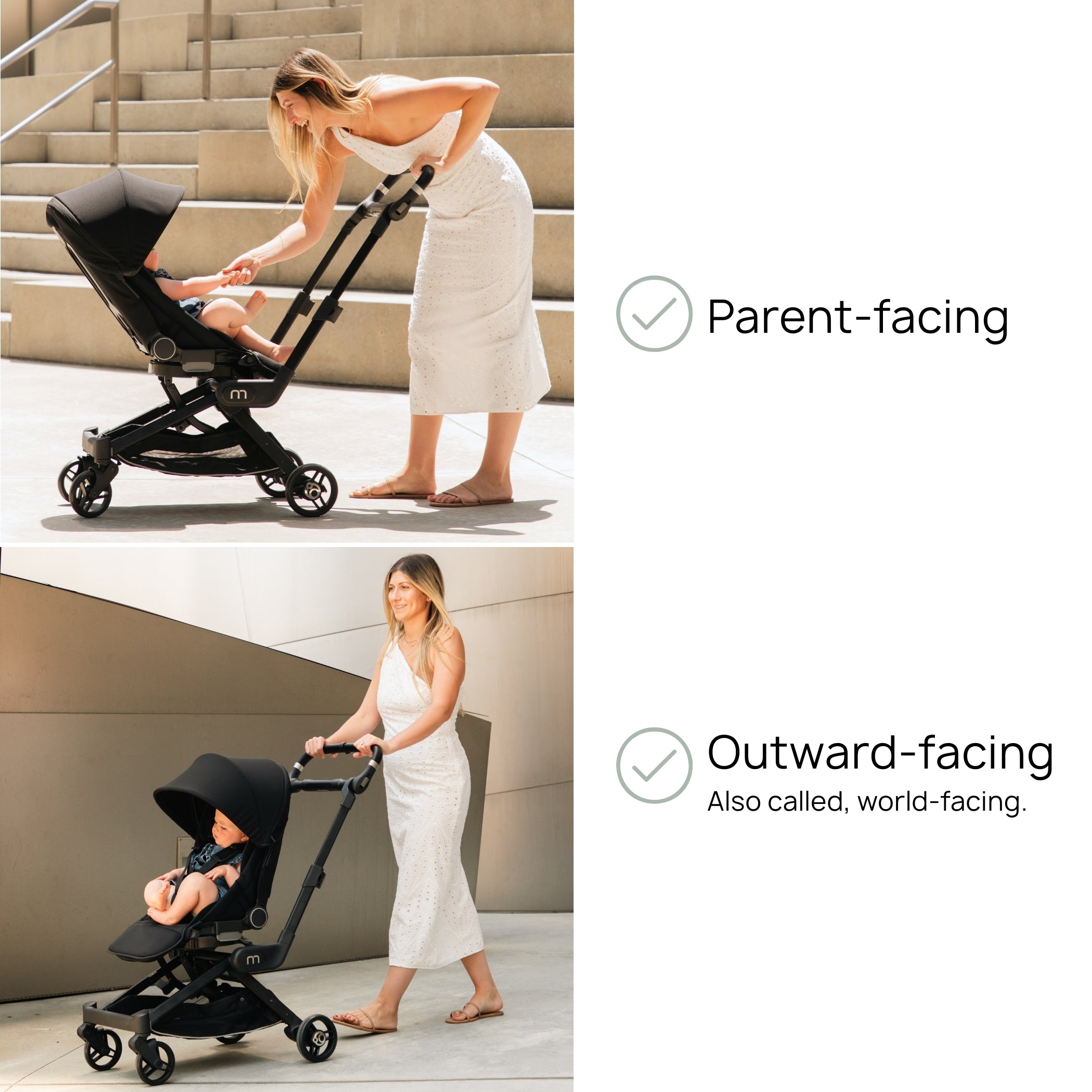 baby stroller facing parent Orbit Baby M+ Stroller