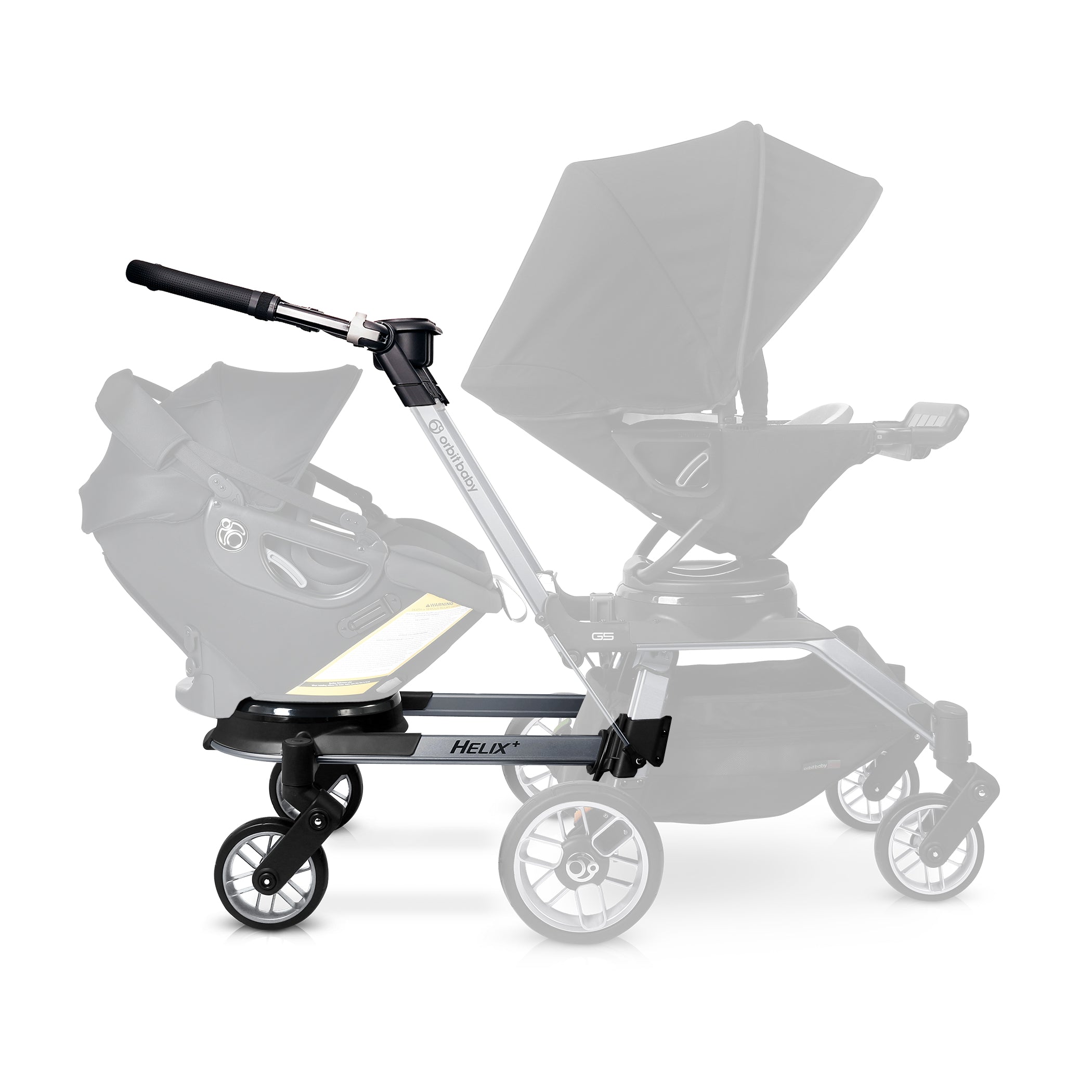 third seat attachment for double stroller Orbit Baby G5 Helix+ Double Stroller Attachment Frame Gold
