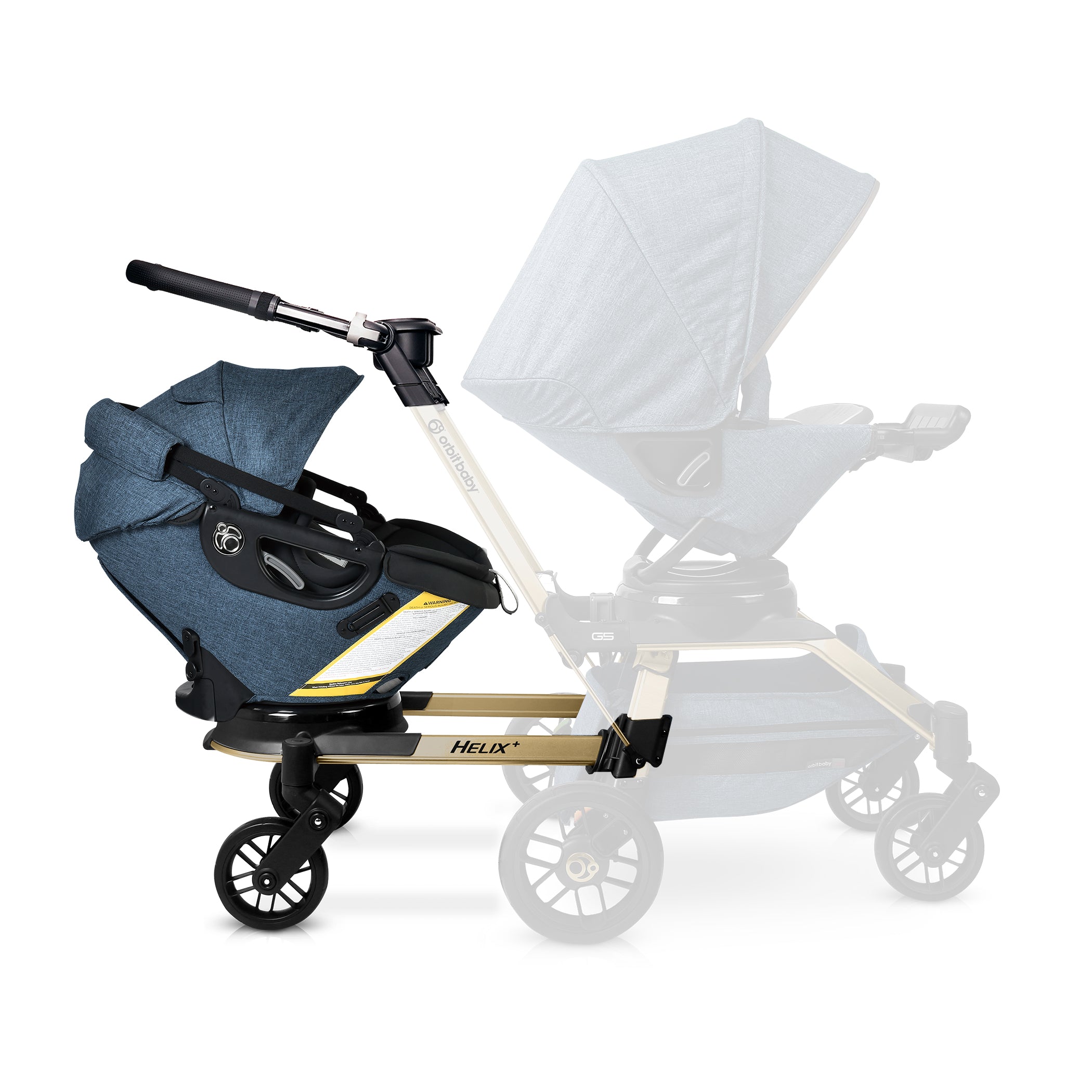 double baby stroller and car seat Orbit Baby