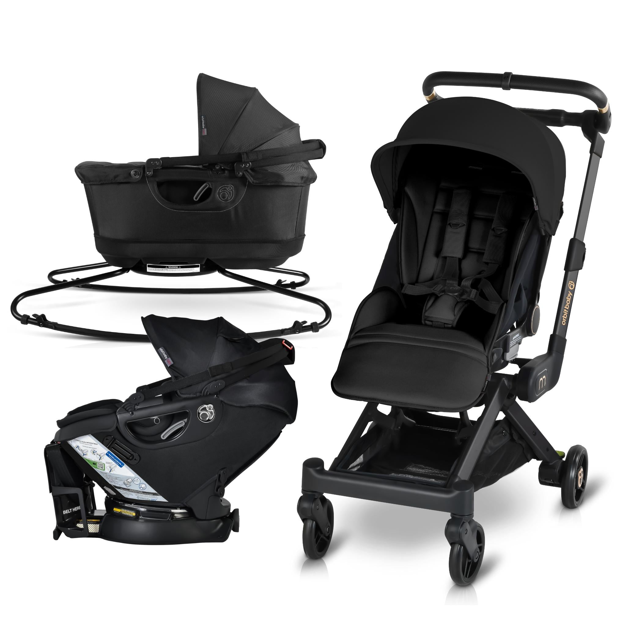 Orbit Baby M+ Stroll, Lounge, & Ride Travel System - Stroller, Car Seat ...