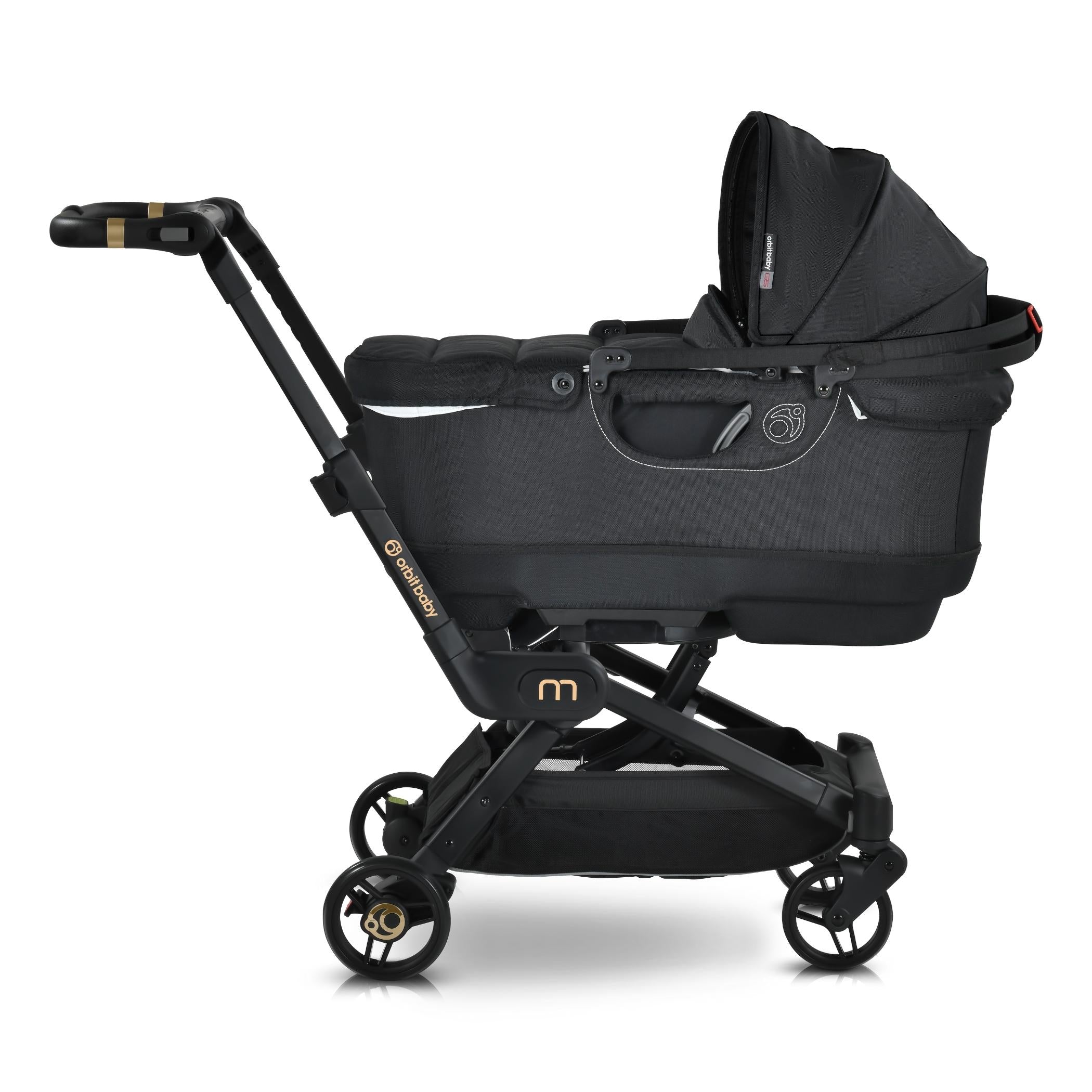 stroll and ride travel system Orbit Baby M+ Stroll & Lounge Travel System Black Luxe / Taupe / Mélange Grey