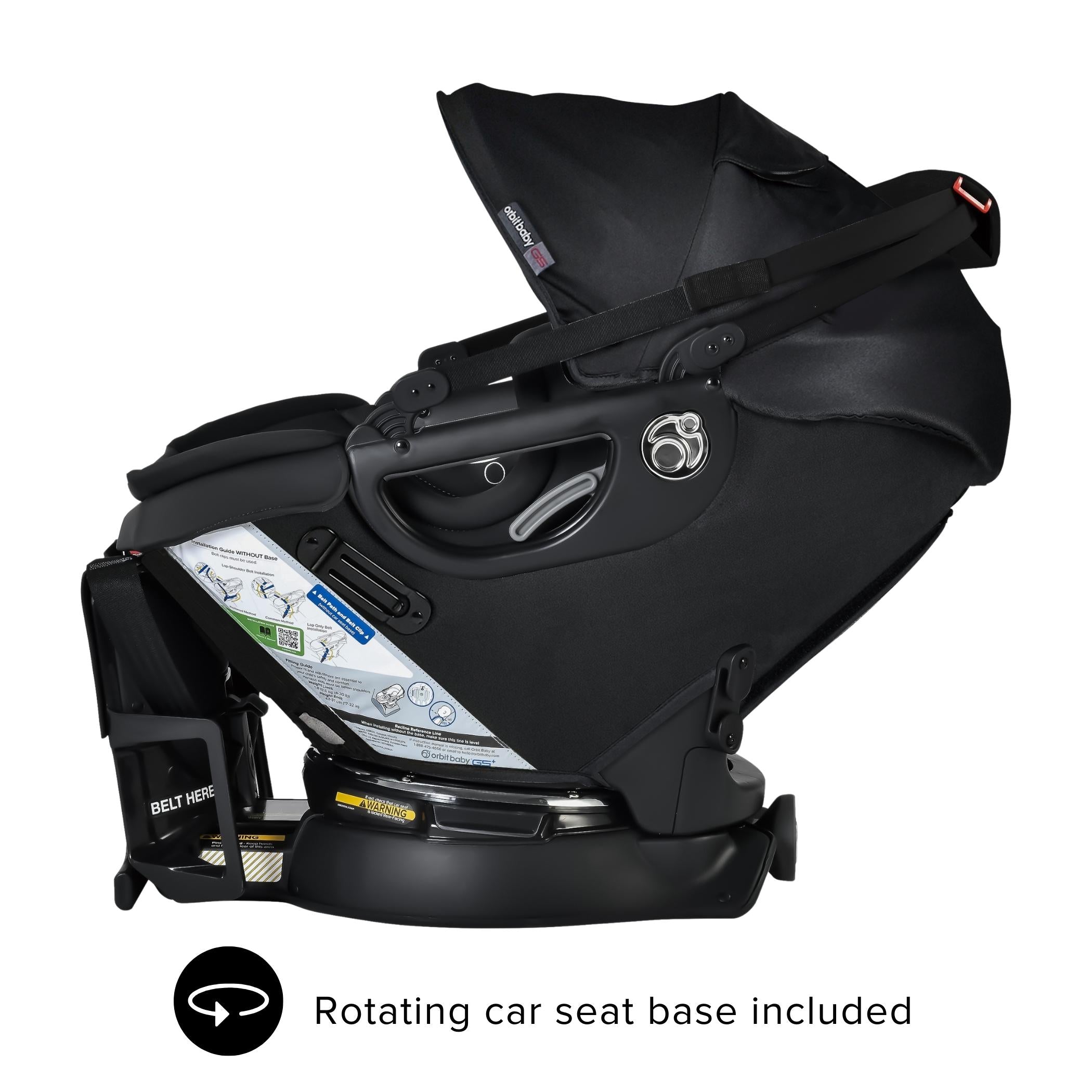 orbit car seat and stroller Orbit Baby M+ Stroll & Ride Travel System Black Luxe / Black / Mélange Flax