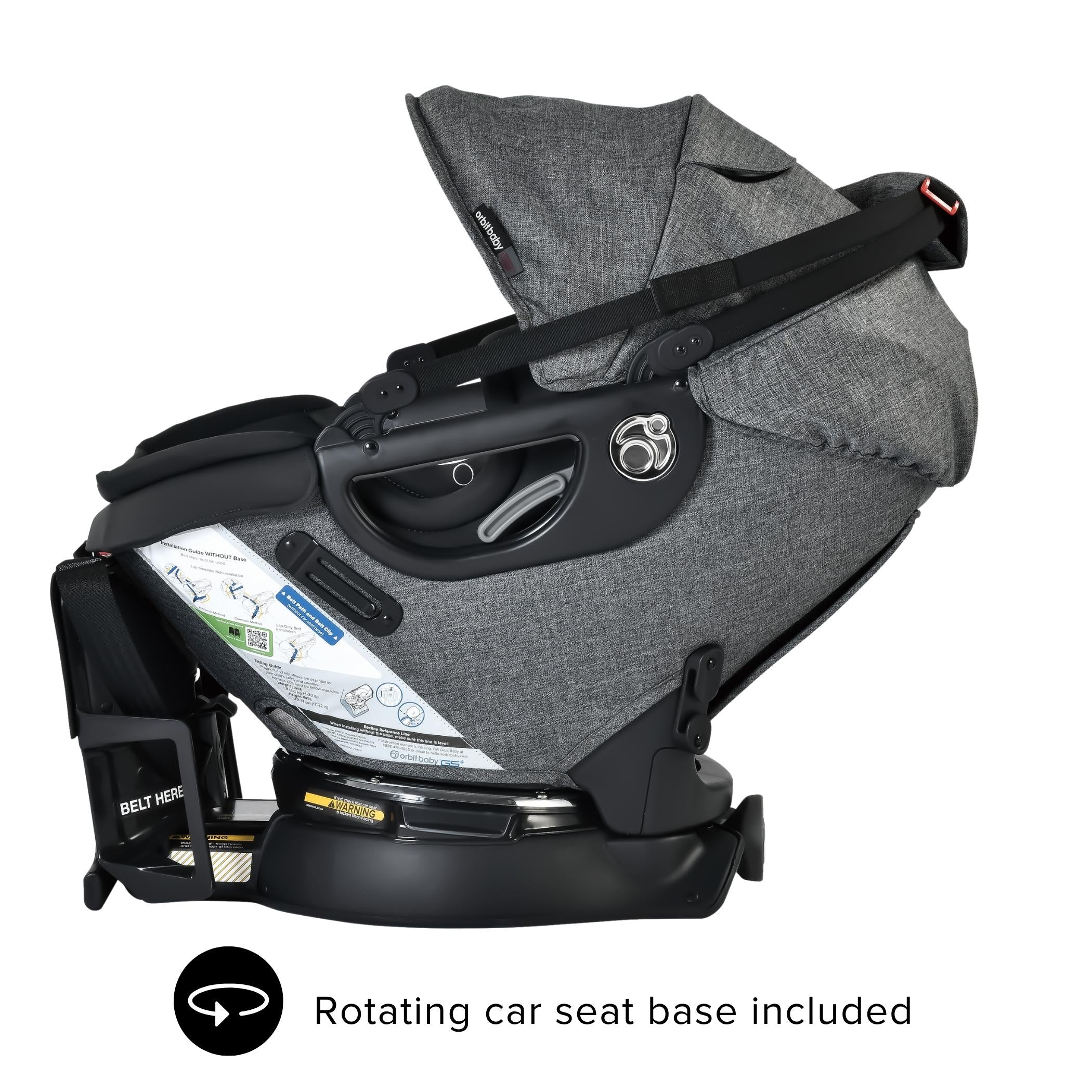 Orbit Baby M+ Stroll & Ride Travel System Black Luxe / Black / Mélange Flax