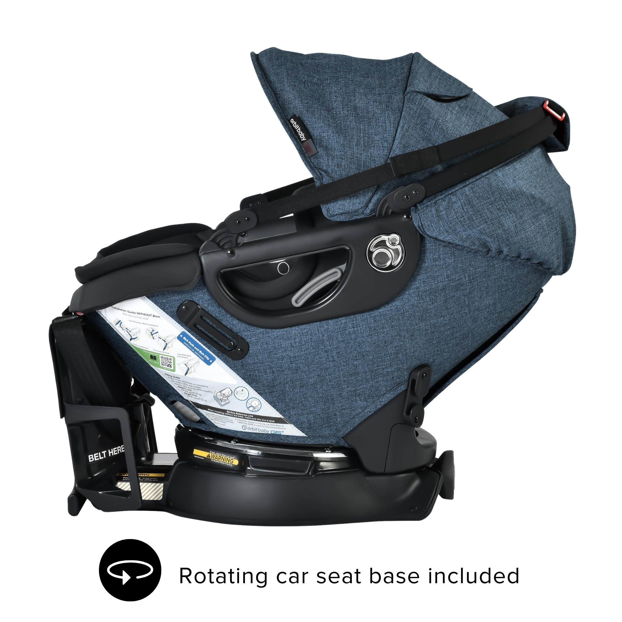 Orbit Baby M+ Stroll & Ride Travel System Black Luxe / Black / Mélange Flax