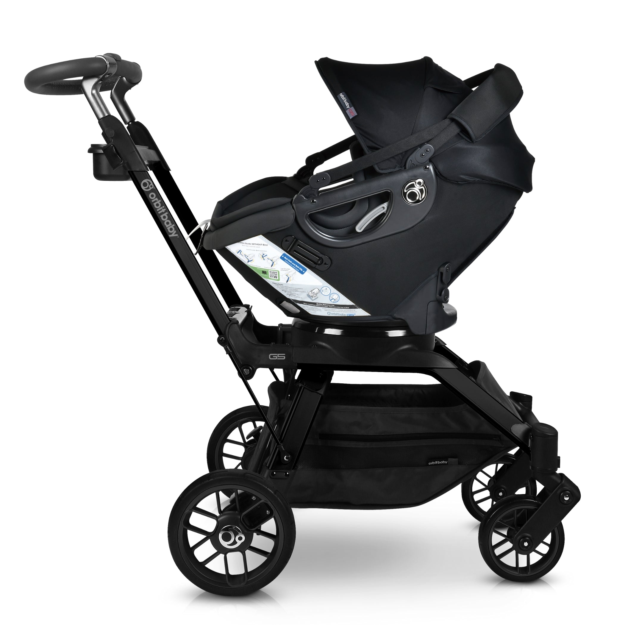 5-in-1 luxury baby stroller with car seat carrier Orbit Baby G5 Stroll and Ride Travel System Titanium / Melange Grey