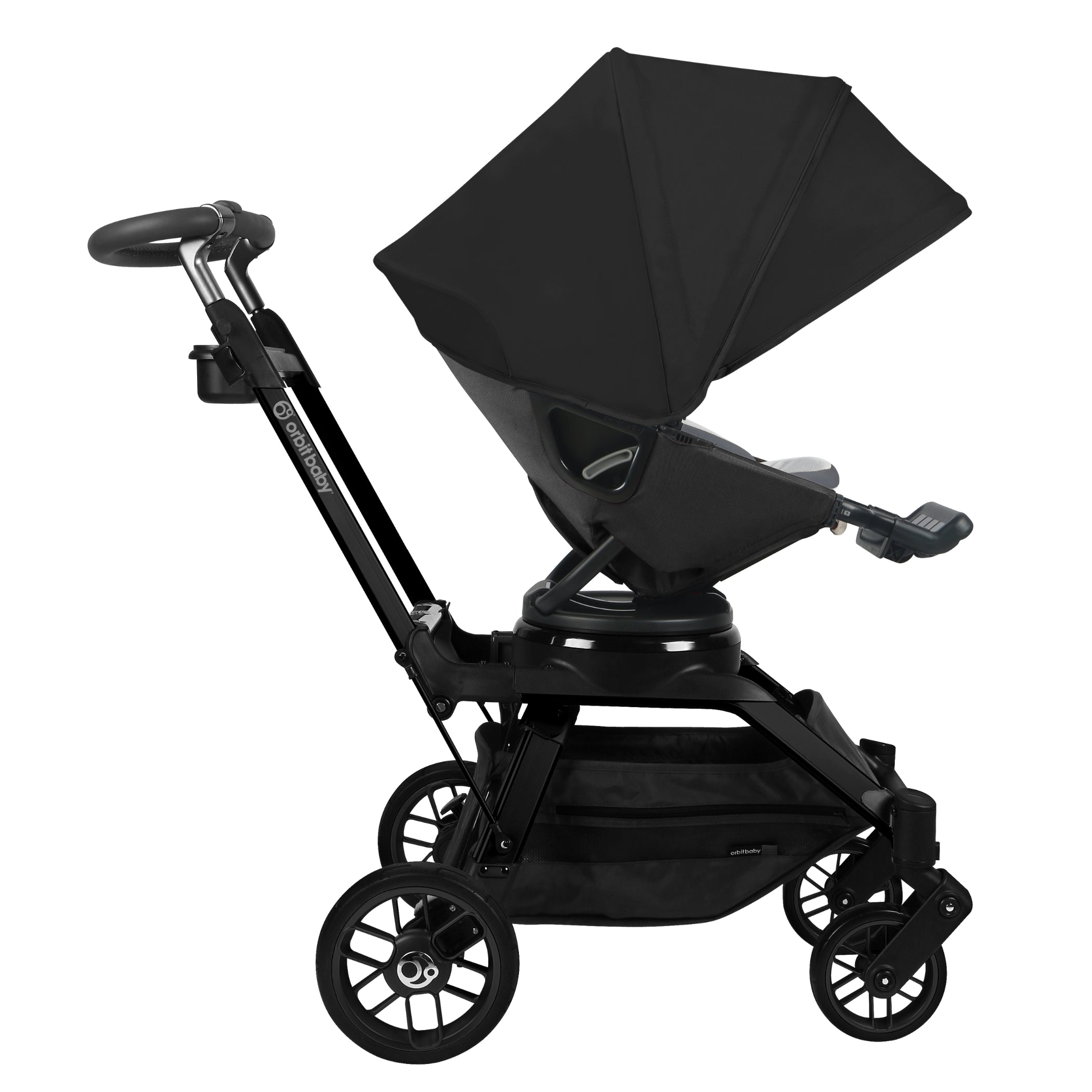 orbit g2 double stroller Orbit Baby G5 Stroll and Ride Travel System Titanium / Melange Grey