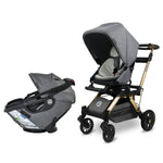 orbit travel stroller Orbit Baby G5 Stroll and Ride Travel System Titanium / Melange Grey