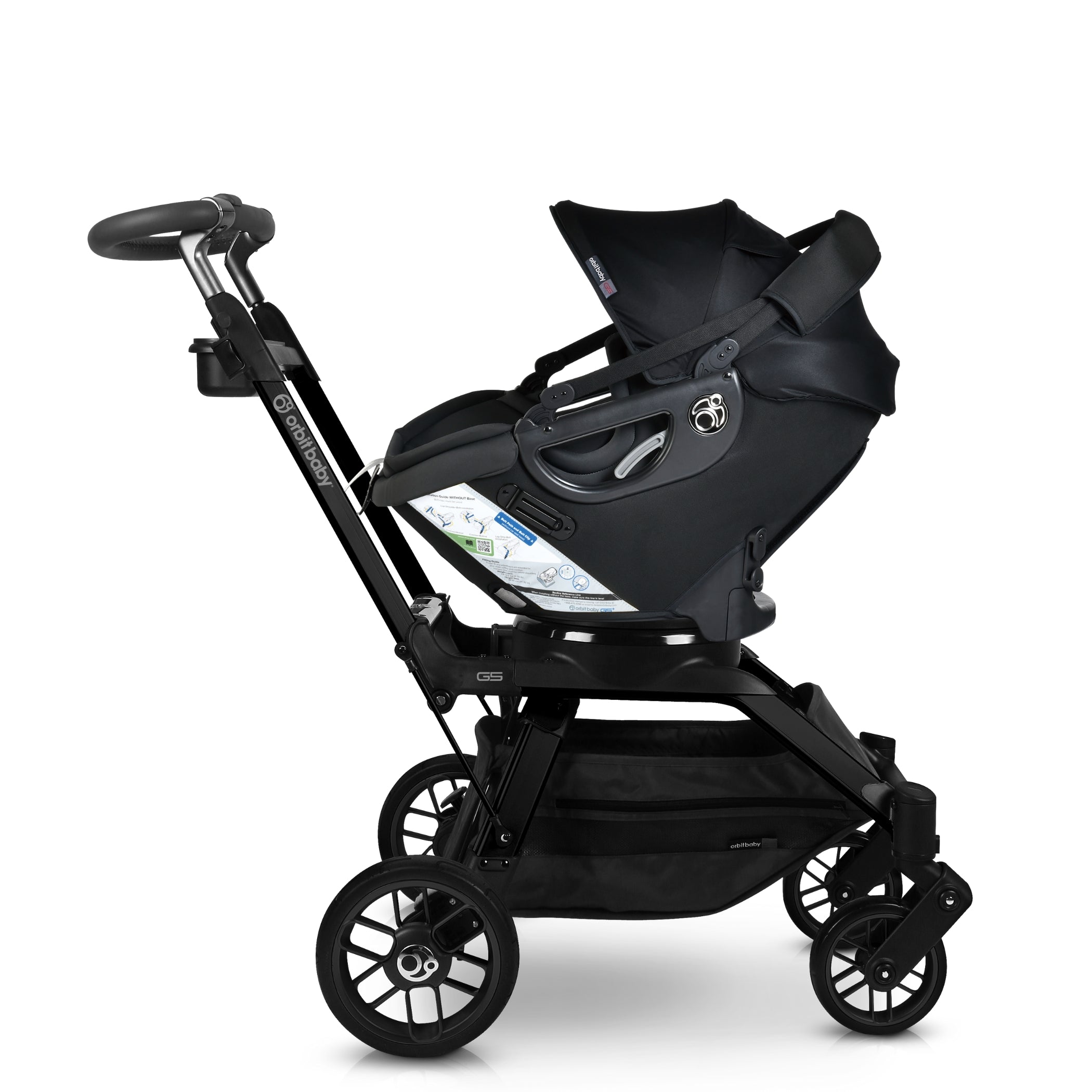 Orbit Baby G5 Stroll, Sleep, and Ride Travel System Black / Merino Wool