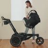The Orbit Baby Infant Car Seat being docked onto the X5 Jogging Stroller SmartHub