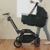 The Orbit Baby Travel Bassinet being docked onto the G5 Stroller SmartHub