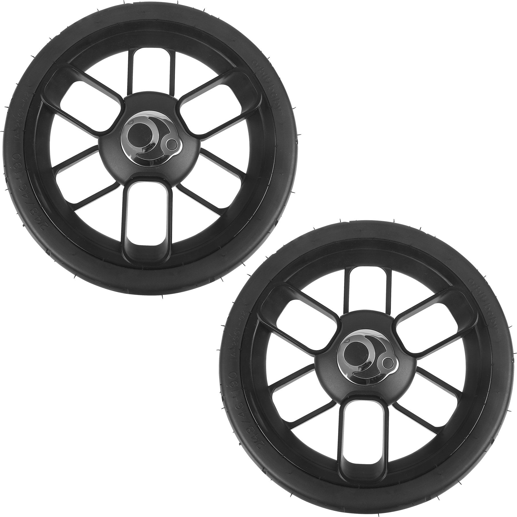 G5 Stroller Rear Wheels with Black Rim and Silver Hub – Orbit Baby