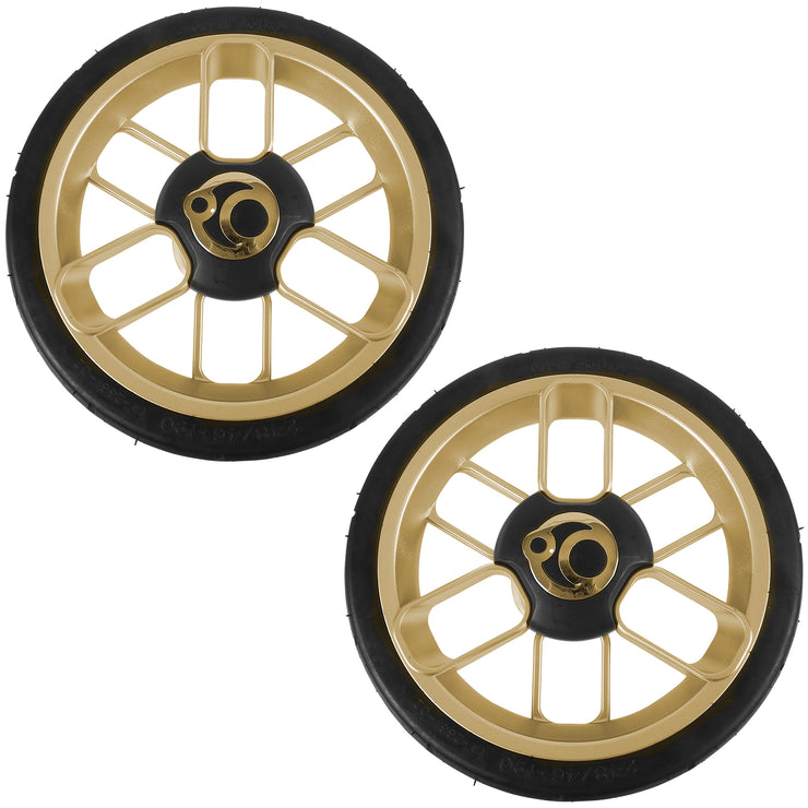 G5 Stroller Rear Wheels with Gold Rim and Gold Hub